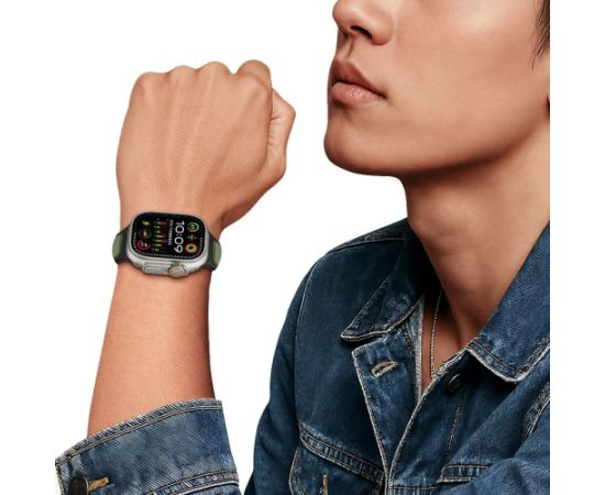 Tech-Protect watch strap IconBand Line Apple Watch 44/45/46/49mm, black/green Jaunumi - Viedierices