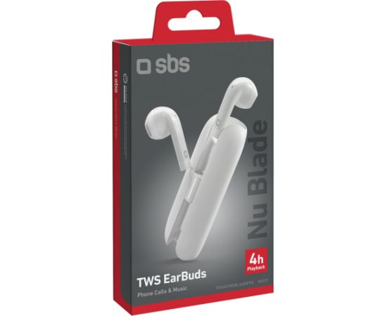 SBS wireless earbuds Nu Blade TWS, white Aудио-видео