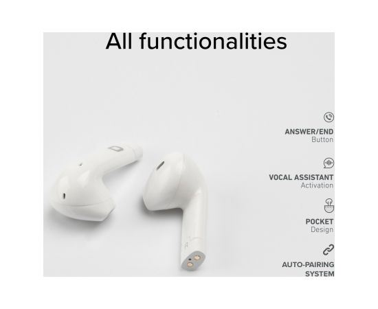 SBS wireless earbuds Nu Blade TWS, white Aудио-видео