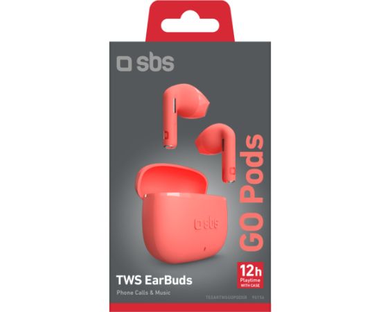 SBS wireless earbuds Go Pods TWS, red Jaunumi - Audio-Video