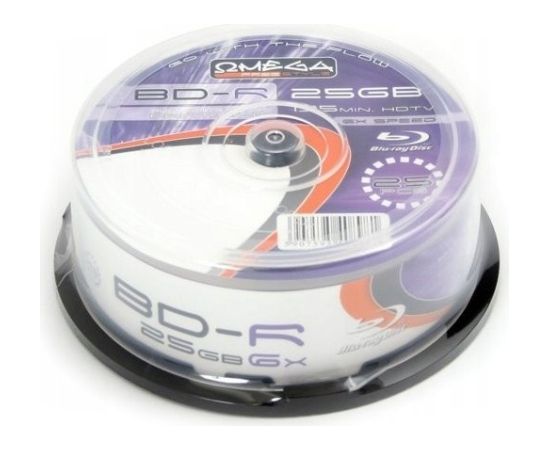 Omega Freestyle BD-R 25GB 6x Printable 25pcs cake Jaunumi - Audio-Video