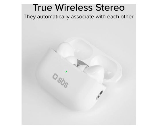 SBS wireless earbuds Air Kab Max TWS, white Aудио-видео