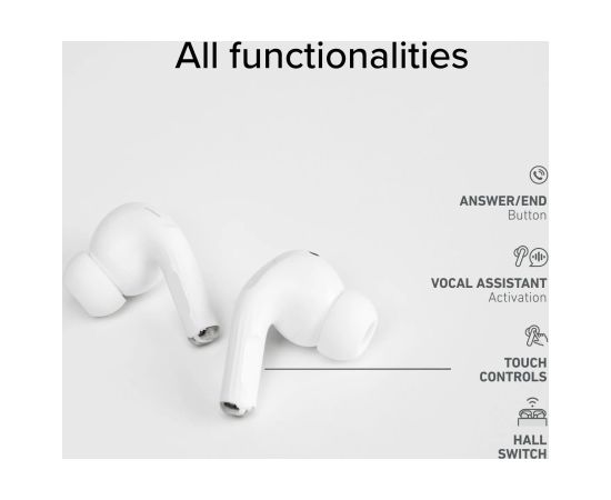 SBS wireless earbuds Air Kab Max TWS, white Aудио-видео