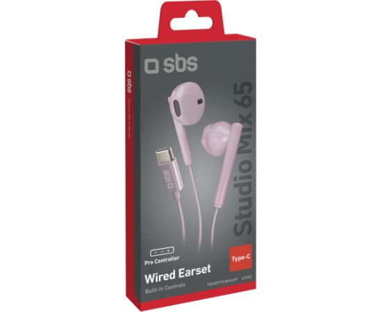 SBS earphones Studio Mix 65c USB-C, pink Jaunumi - Audio-Video