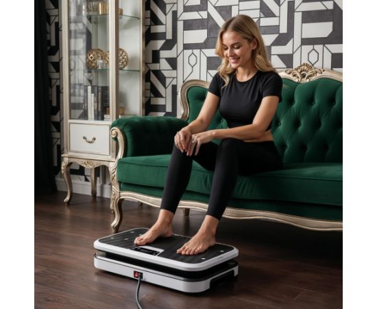 Vibrācijas platforma ar atspiešanās rokturiem un pretestības gumijām SVP09 HMS Balansa trenažieri