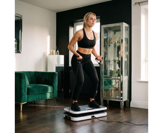 Vibrācijas platforma ar atspiešanās rokturiem un pretestības gumijām SVP09 HMS Balansa trenažieri