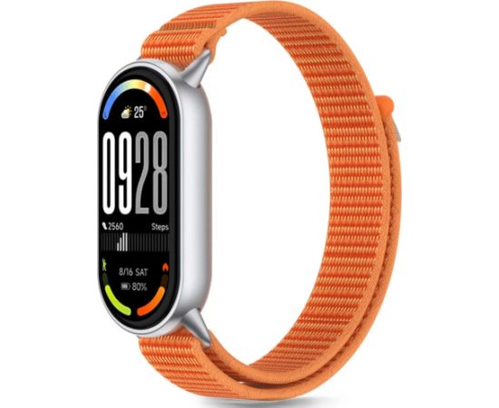 Tech-Protect watch strap Nylon Stripe Xiaomi Smart Band 8/9/10, orange/grey Jaunumi - Viedierices