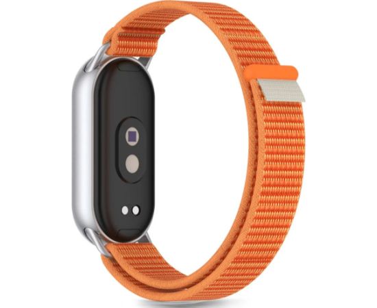 Tech-Protect watch strap Nylon Stripe Xiaomi Smart Band 8/9/10, orange/grey Jaunumi - Viedierices