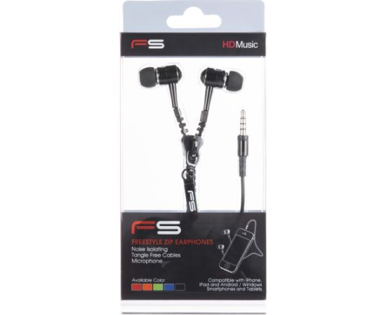 Omega Freestyle zip headset FH2111, black Aудио-видео