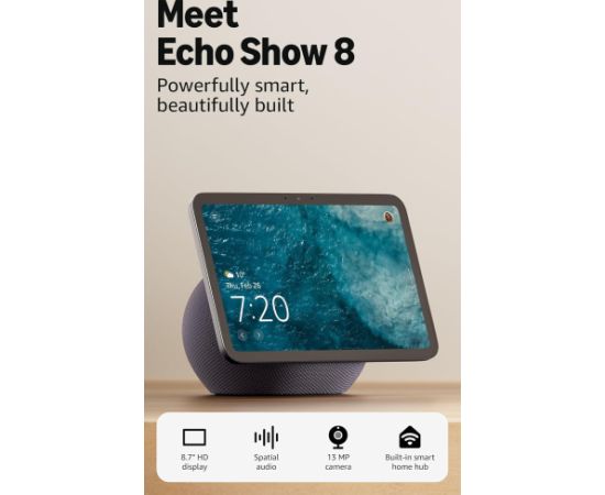 Amazon Echo Show 8 (4th Gen), graphite Viedie Sensori