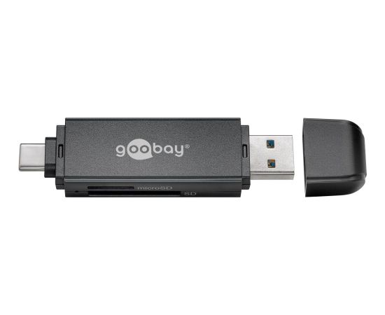 Goobay memory card reader 2in1 microSD/SD USB 3.0/USB-C Aудио-видео