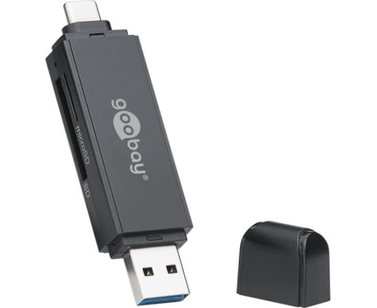Goobay memory card reader 2in1 microSD/SD USB 3.0/USB-C Aудио-видео