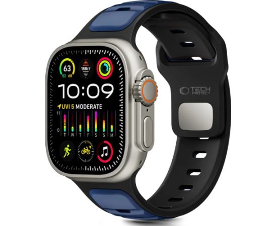 Tech-Protect watch strap IconBand Line Apple Watch 44/45/46/49mm, black/navy Jaunumi - Viedierices