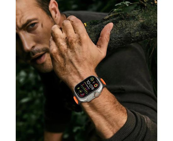 Tech-Protect watch strap IconBand Line Apple Watch 44/45/46/49mm, black/orange Jaunumi - Viedierices