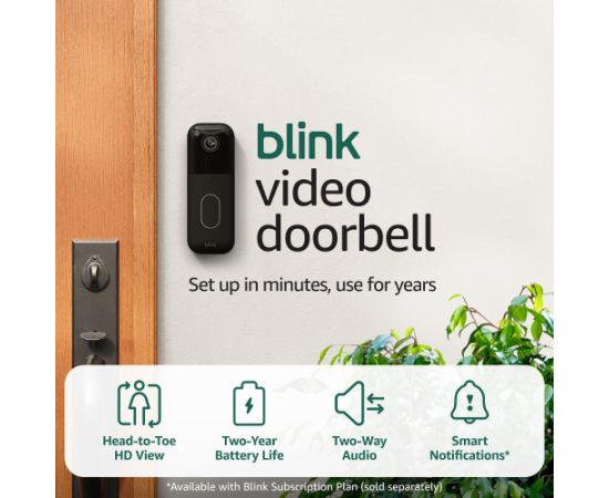 Amazon Blink Video Doorbell 2, black Viedie Sensori