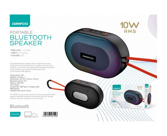 Omega wireless speaker OGQ101 BT 5.1 (46152) Jaunumi - Audio-Video