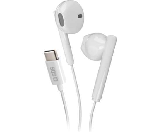 SBS earphones Studio Mix 65c USB-C, white Aудио-видео