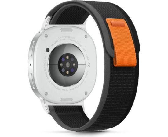 Tech-Protect watch strap Nylon Stripe Samsung Galaxy Watch8/8 Classic 40/44/46mm, black/orange Jaunumi - Viedierices