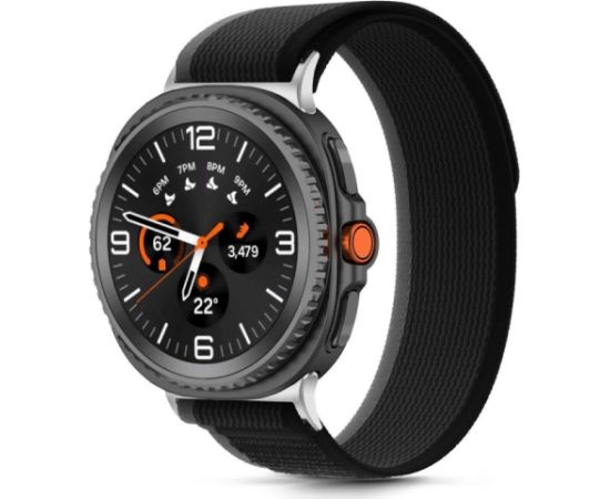 Tech-Protect watch strap Nylon Stripe Samsung Galaxy Watch8/8 Classic 40/44/46mm, black/orange Jaunumi - Viedierices