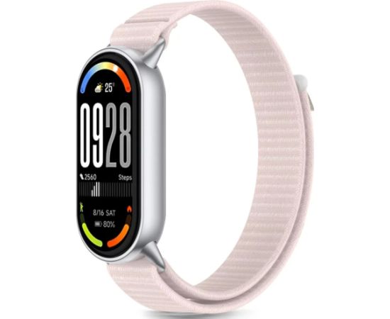 Tech-Protect watch strap Nylon Stripe Xiaomi Smart Band 8/9/10, pink/grey Jaunumi - Viedierices