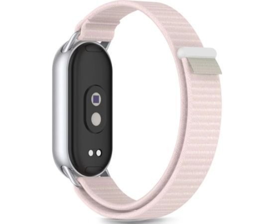 Tech-Protect watch strap Nylon Stripe Xiaomi Smart Band 8/9/10, pink/grey Jaunumi - Viedierices