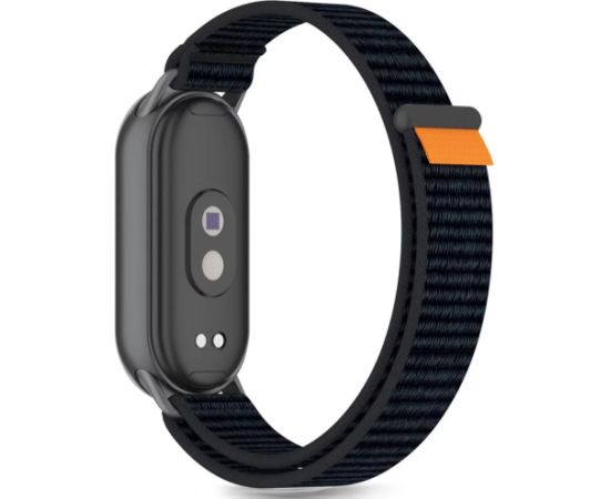 Tech-Protect watch strap Nylon Stripe Xiaomi Smart Band 8/9/10, black/orange Jaunumi - Viedierices