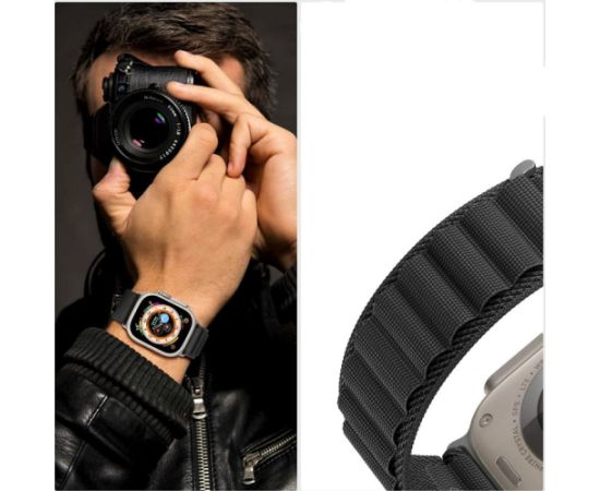 Tech-Protect watch strap Nylon Pro Apple Watch 42/44/45/49mm, black Jaunumi - Viedierices