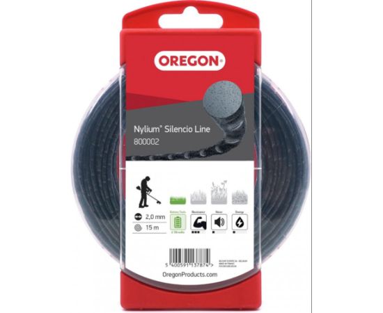 Леска Nylium Silencio 2,0 мм, 15 м, бублик, OREGON Piederumi dārza tehnikai