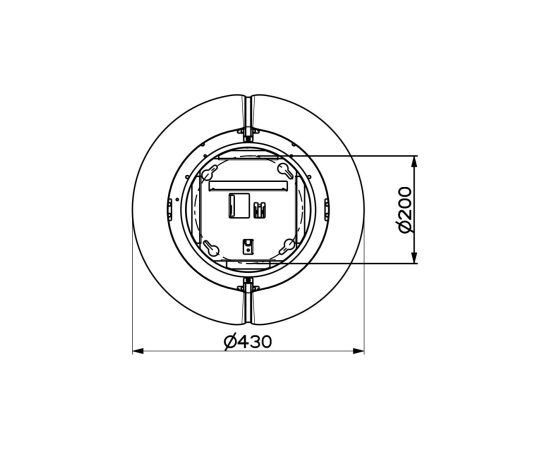 Faber CAPPA BEAT TITANIUM MATT F45/2 Vītne 580 m³/h Tvaika nosūcēji