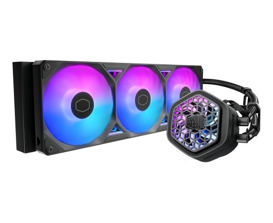 Cooler Master MasterLiquid 360 Atmos II VRM Fan ARGB, water cooling black Procesoru dzesēšana
