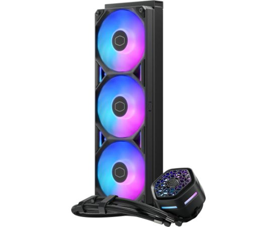 Cooler Master MasterLiquid 360 Atmos II VRM Fan ARGB, water cooling black Procesoru dzesēšana