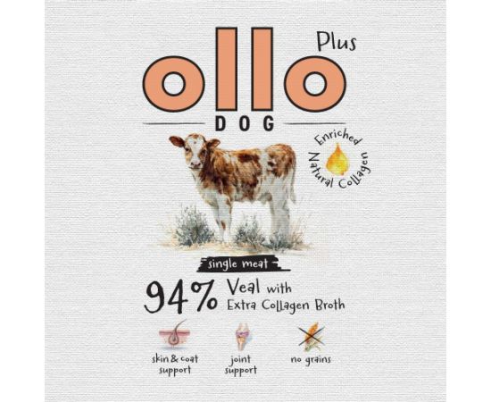 Ollo Plus Kolagen Cielęcina 400g puszka dla psa Suņu barība