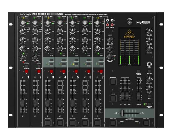 Behringer DX2000USB - professional 7-Channel DJ Mixer with INFINIUM 'Contact-Free' VCA Crossfader and USB/Audio Interface DJ tehnika