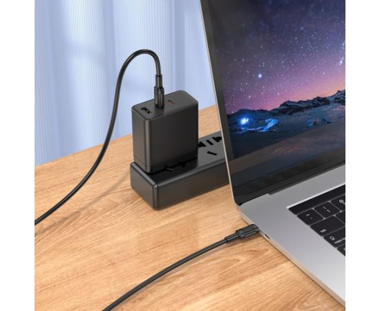 USB кабель Borofone BX111 60W USB-C to USB-C 1.0m черный Дата USB-кабели