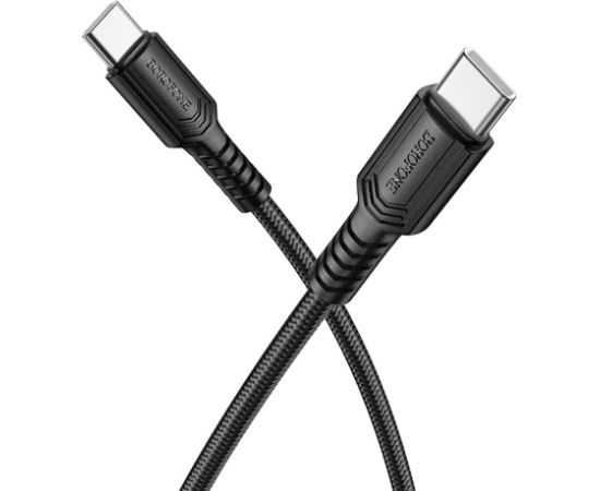 USB кабель Borofone BX116 60W USB-C to USB-C 1.0m черный Дата USB-кабели