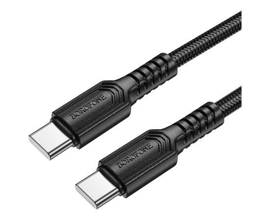 USB кабель Borofone BX116 60W USB-C to USB-C 1.0m черный Дата USB-кабели