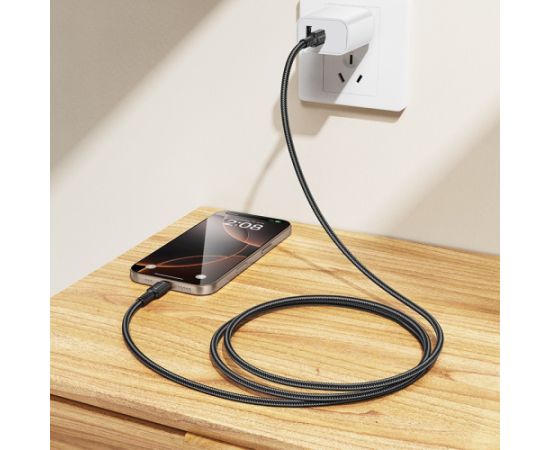 USB кабель Borofone BX116 60W USB-C to USB-C 1.0m черный Дата USB-кабели