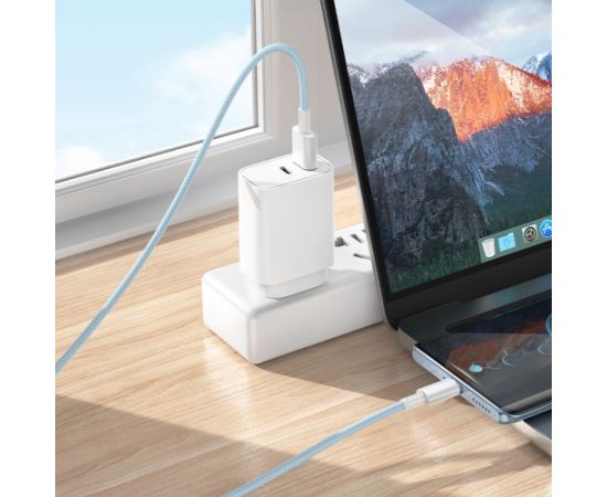 USB кабель Borofone BX117 USB-A to USB-C 1.0m белый Дата USB-кабели