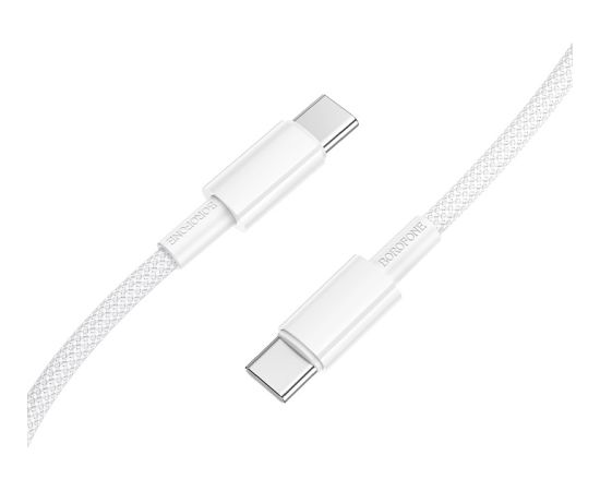 USB кабель Borofone BX117 60W USB-C to USB-C 1.0m белый Дата USB-кабели