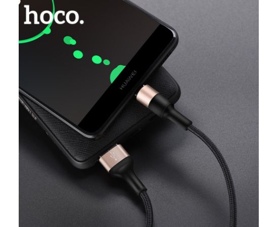 USB кабель HOCO X26 Type-C 1.0m черный-золотой Дата USB-кабели