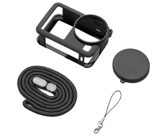 Silicone protective case Puluz with strap for DJI Osmo Action 6 Sporta kameru aksesuāri