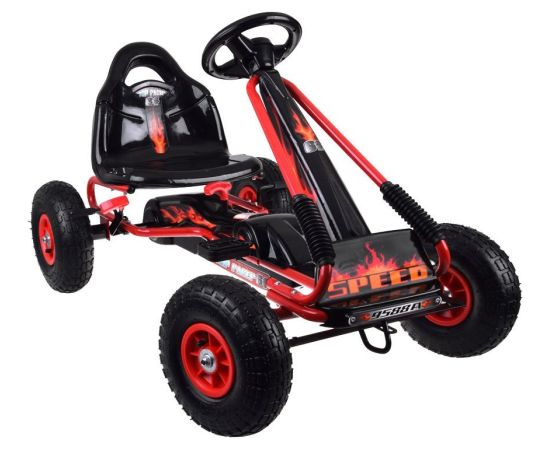 Jokomisiada Duży gokart na pedały regulowane siedzisko pompowane koła SP0839 EDUKAMP Новости - Детские товары