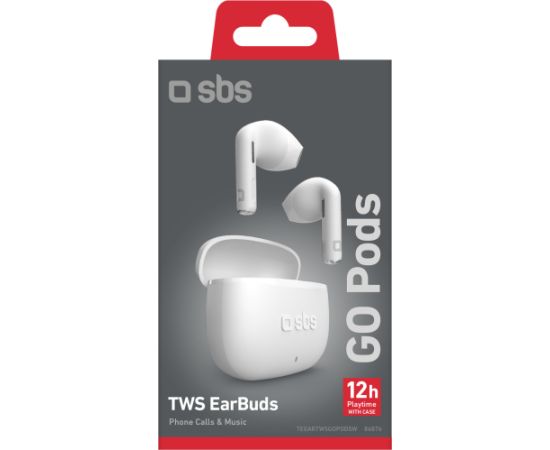 SBS wireless earbuds Go Pods TWS, white Jaunumi - Audio-Video
