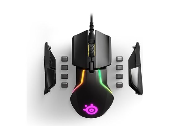 SteelSeries Rival 600 Gaming Mouse SteelSeries Gaming mouse, RGB LED light, Dual system: 1st - TrueMove 3 Optical Sensor 100-12000CPI; 2nd - Optical Depth Sensor;