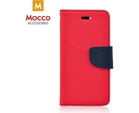 Mocco Fancy Book Case Grāmatveida Maks Telefonam Xiaomi Redmi Note 5 Pro Sarkans - Zils