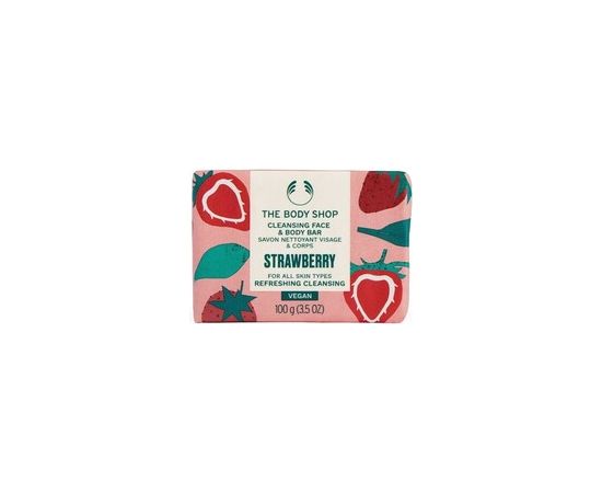The Body Shop Strawberry Cleansing Face & Body Bar 100.0g Ķermeņa kosmētika