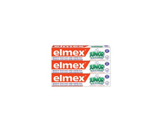 Elmex Junior Trio Toothpaste (3 pcs) - Children's toothpaste 75ml Smaržas - NESAKĀRTOTS