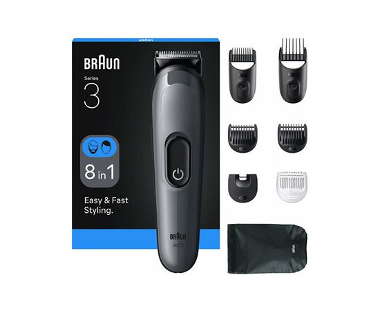 Braun Series 3 AIO3540 - Multifunkční zastřihovač 8v1 Smaržas - NESAKĀRTOTS