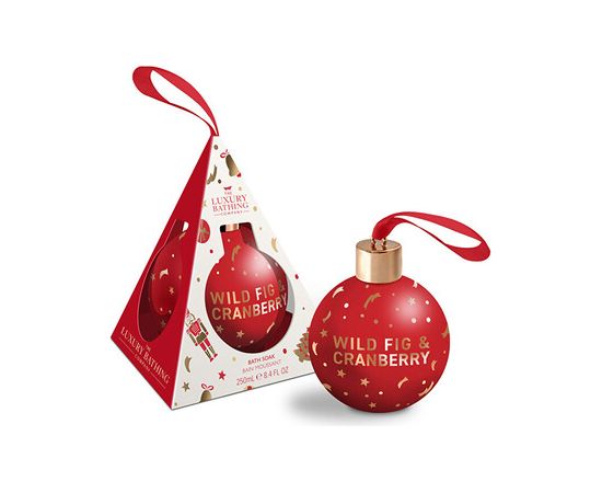 Uniquee Luxury Pěna do koupele vánoční baňka ( Fík & Brusinka ) 250ml Ķermeņa kosmētika