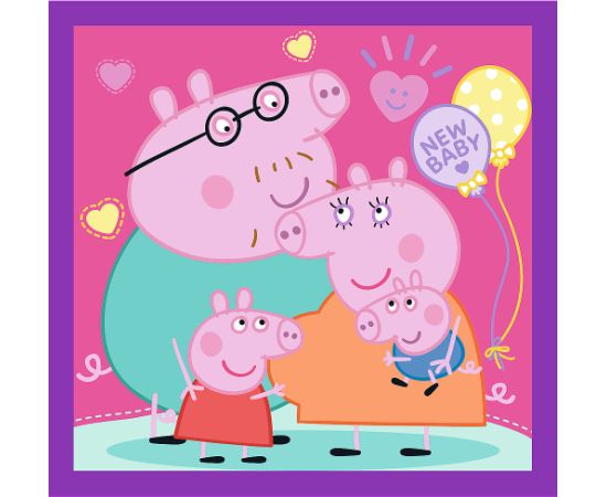 TREFL PEPPA PIG Комплект пазлов 3в1 Свинка Пеппа Пазлы